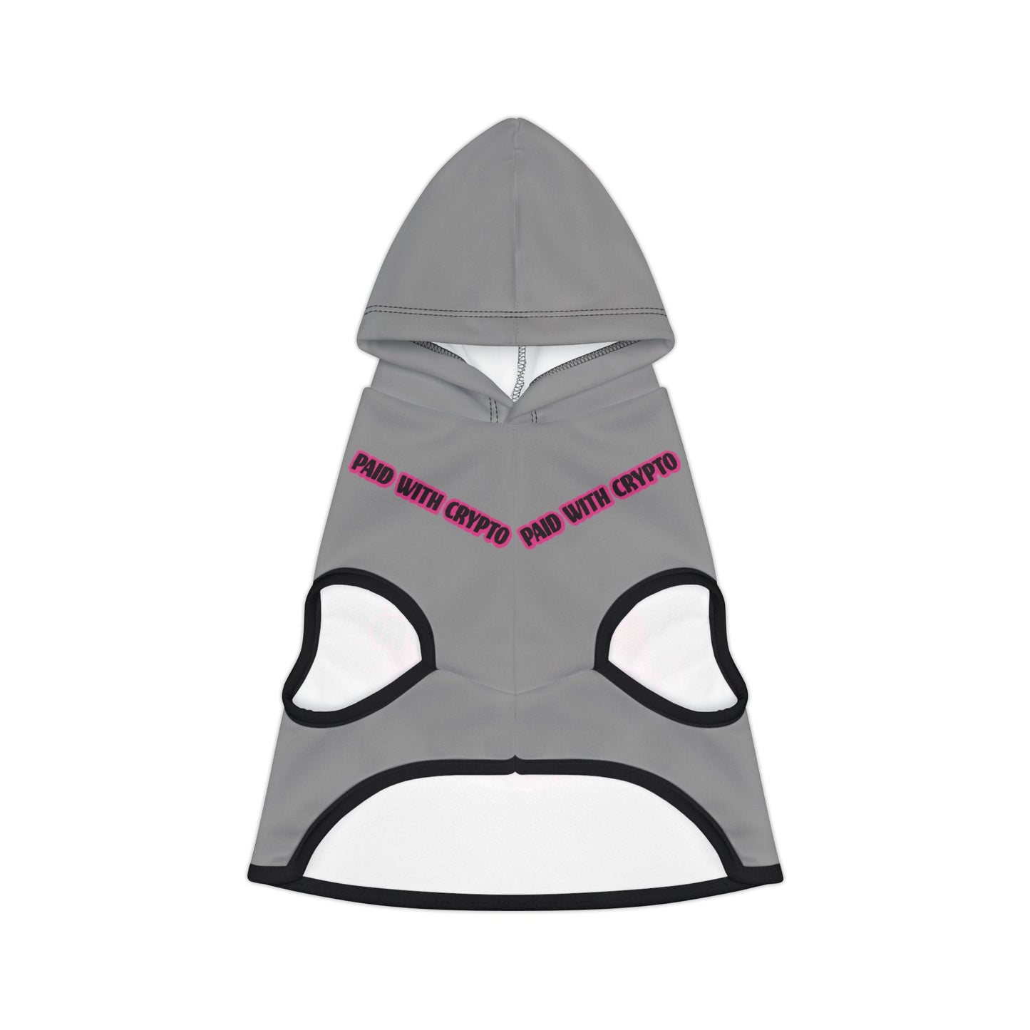 Grey Custom Designer Dog Hoodie Bitcoin Crypto Only Transaction