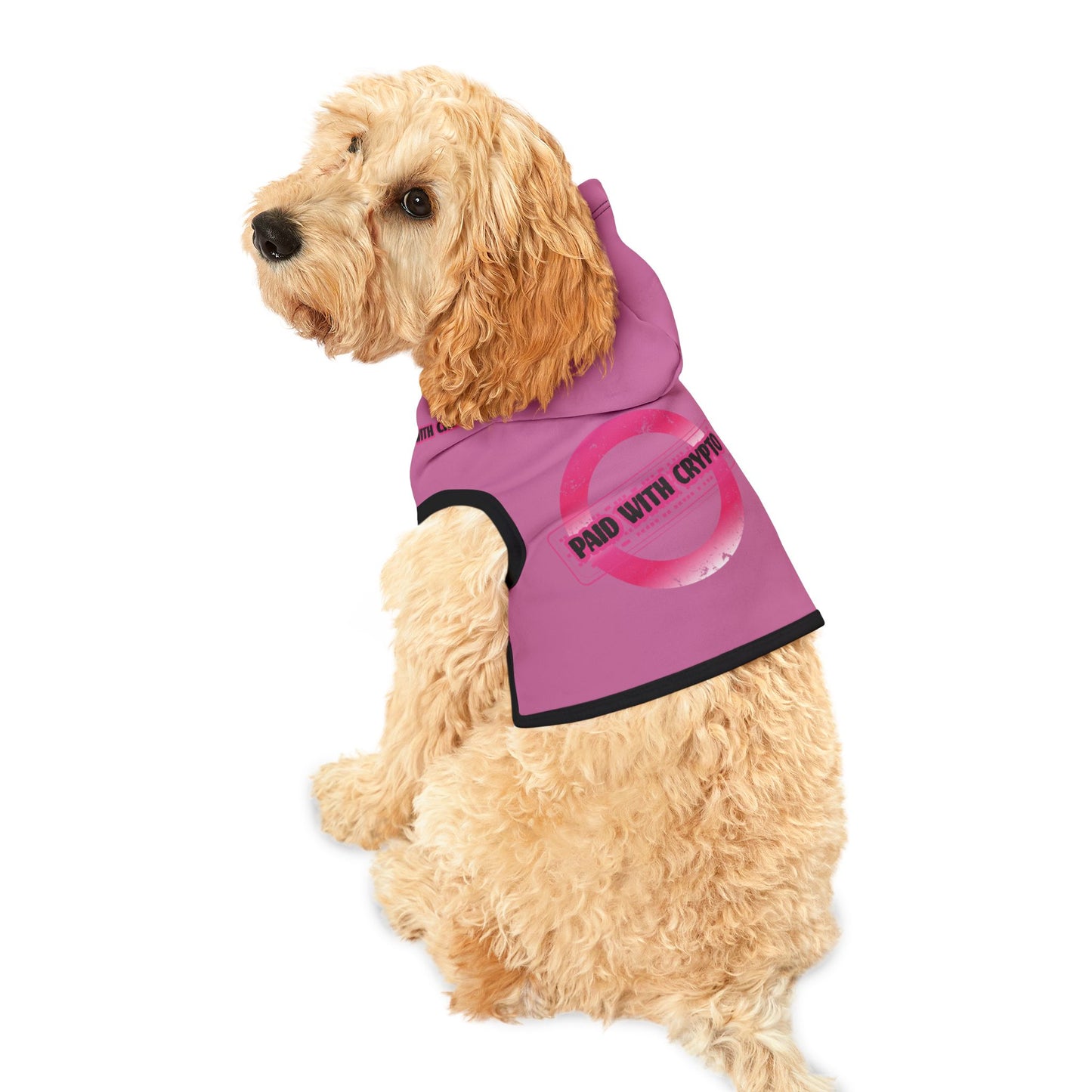 Cute Custom Designer Pink Dog Hoodie Crypto Bitcoin Blockchain Only