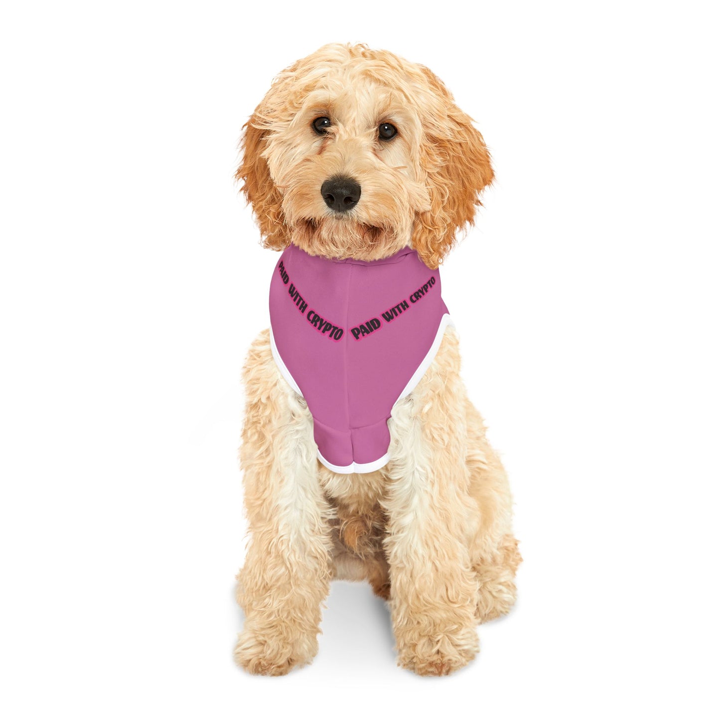 Cute Custom Designer Pink Dog Hoodie Crypto Bitcoin Blockchain Only