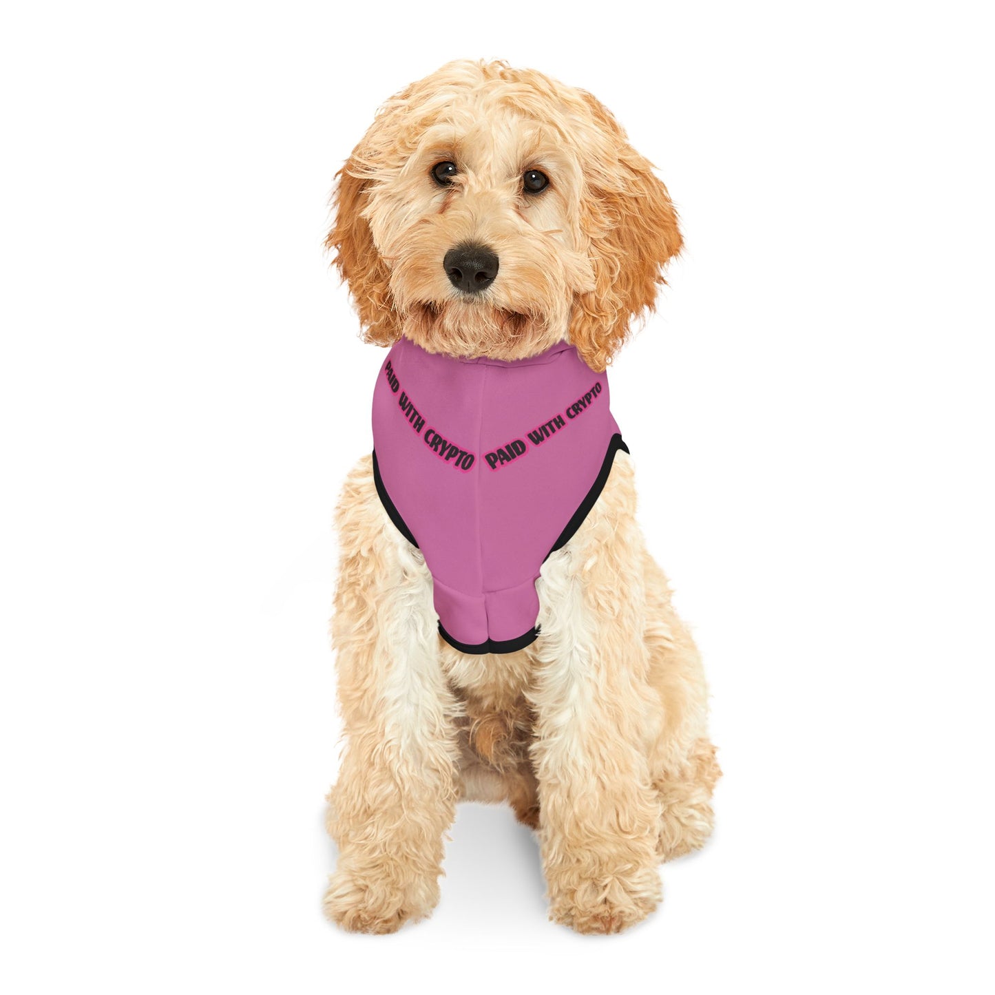 Cute Custom Designer Pink Dog Hoodie Crypto Bitcoin Blockchain Only