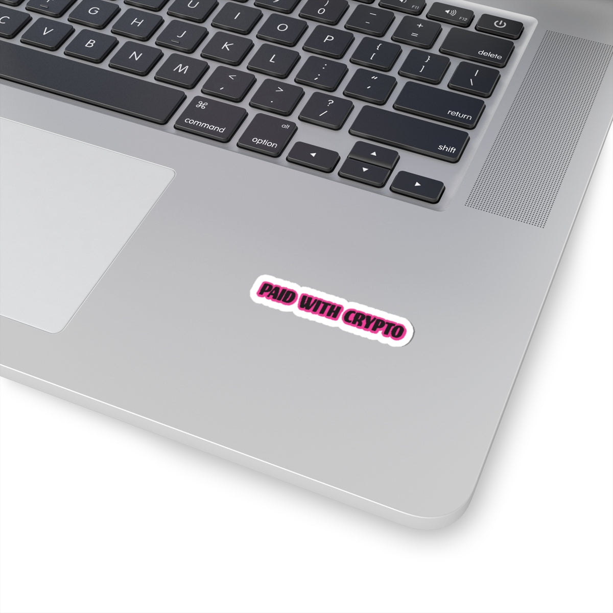 Paid with Crypto Kiss-Cut Stickers - Perfect for showing people you made a transaction with crypto,