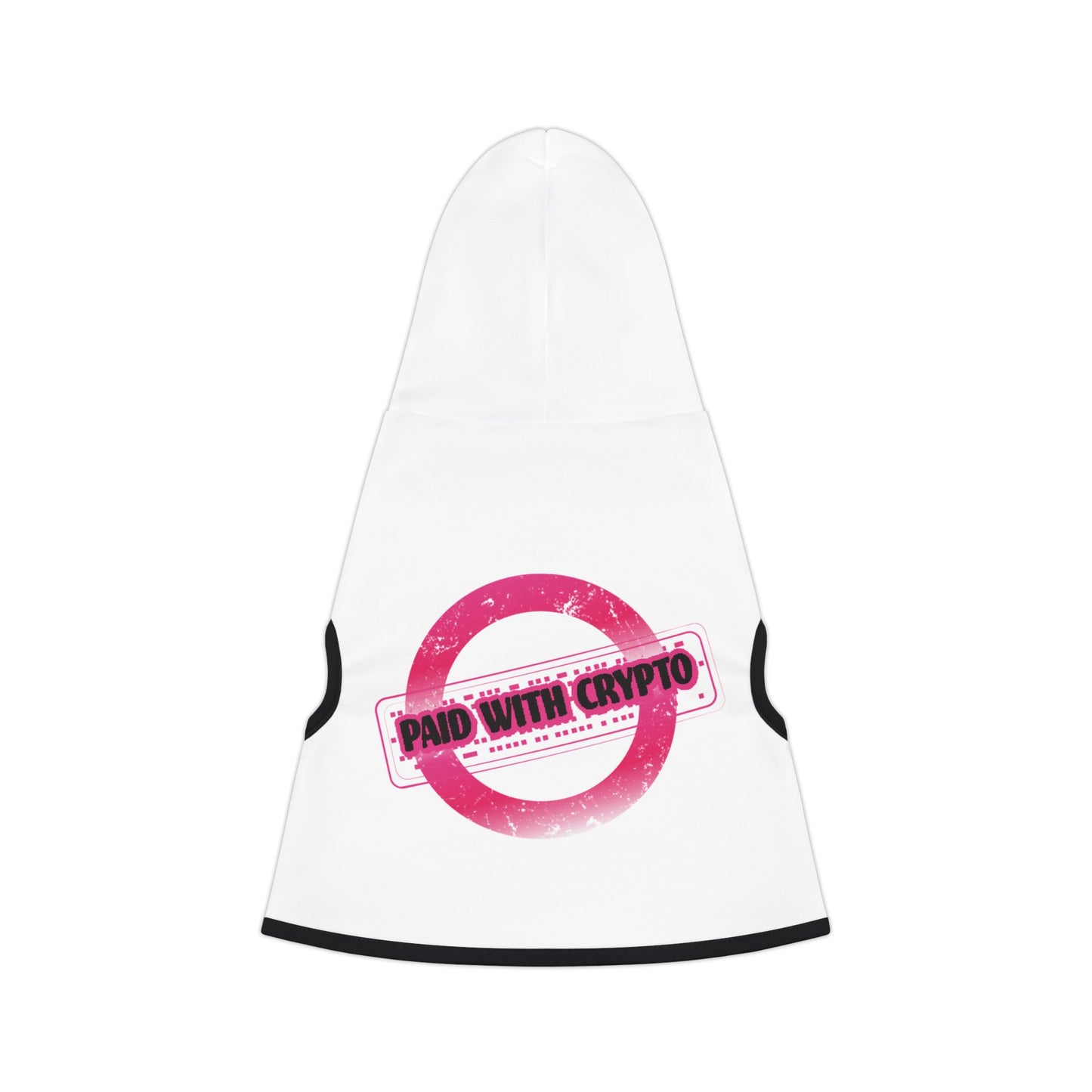 White Custom Design Dog Hoodie Crypto Bitcoin Transactions Only