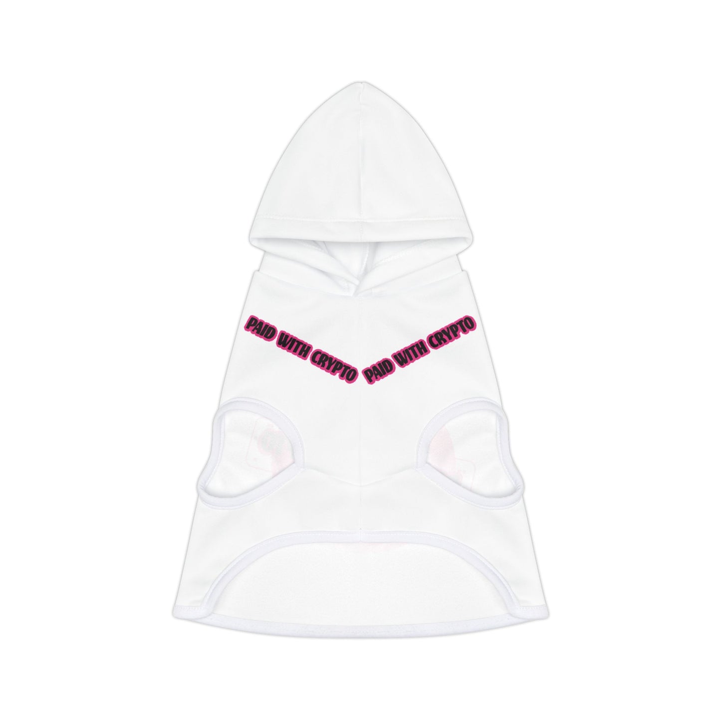 White Custom Design Dog Hoodie Crypto Bitcoin Transactions Only
