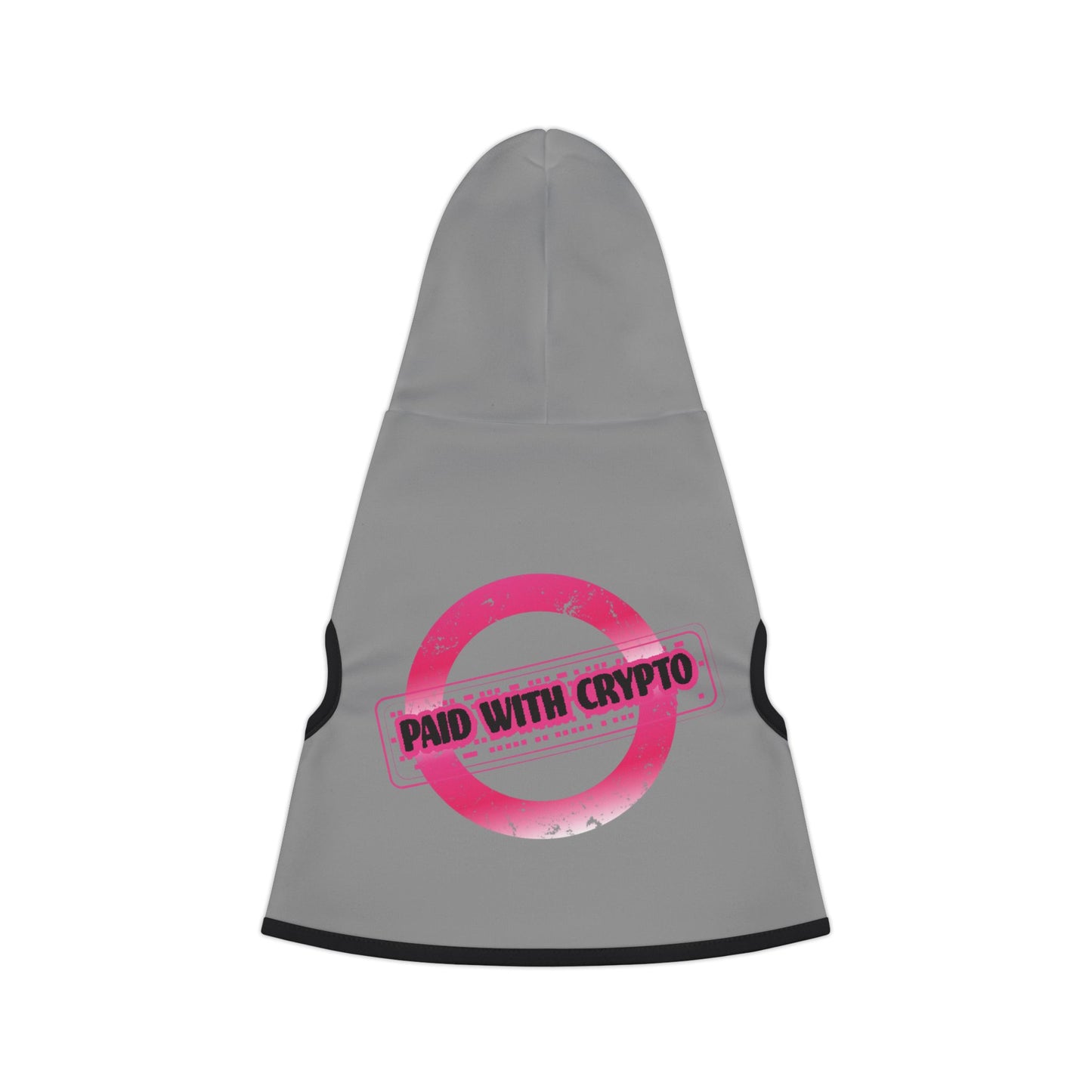 Grey Custom Designer Dog Hoodie Bitcoin Crypto Only Transaction