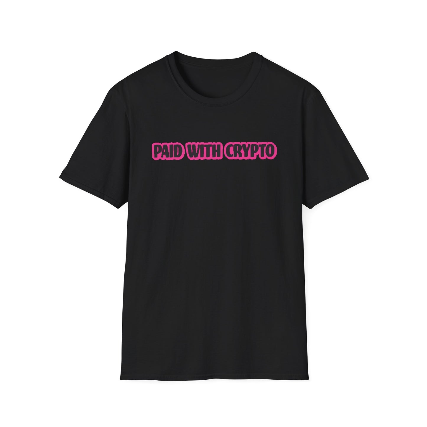 Trendy Crypto T-Shirt, Paid with Crypto Apparel, Unisex Tee, Bitcoin Gift, Crypto Lover Shirt, Casual Wear, Unique Crypto Merch