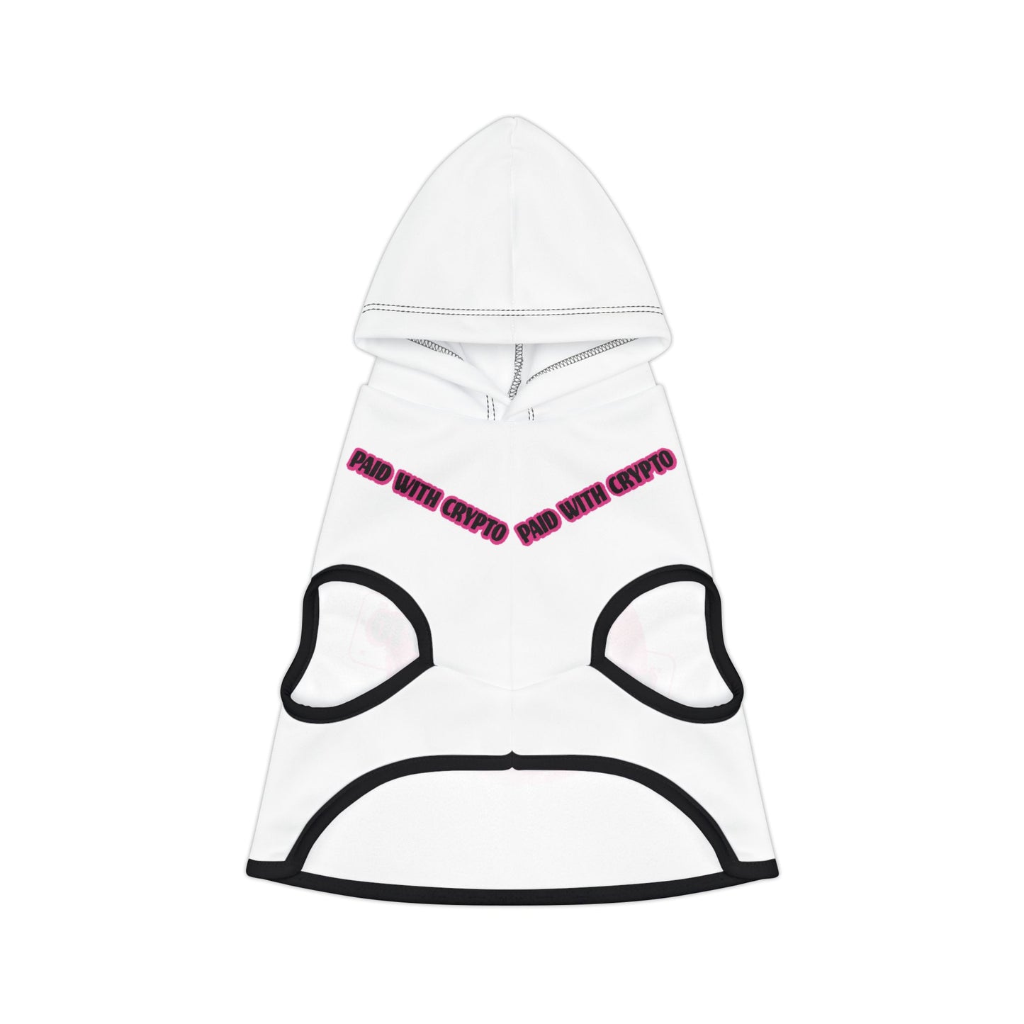 White Custom Design Dog Hoodie Crypto Bitcoin Transactions Only