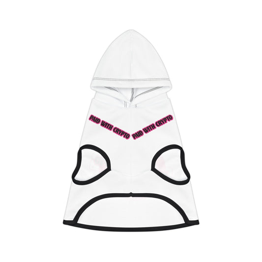White Custom Design Dog Hoodie Crypto Bitcoin Transactions Only